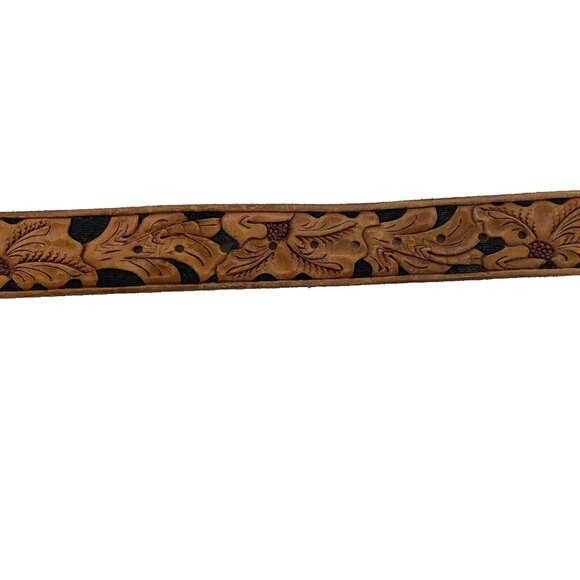 Women\'s Handmade Hand-Tooled leather belt NAME‎ Belt western style main image 6